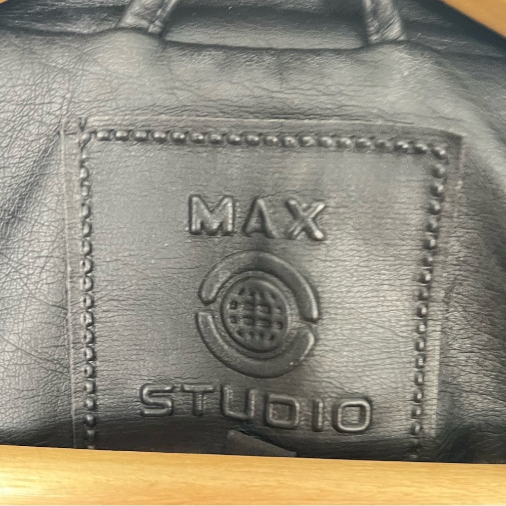 Max Studio Black Faux Leather Jacket - Picture 5 of 5